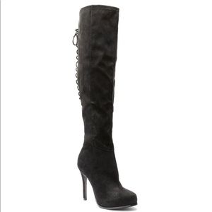 Women’s Over The Knee Boot Pull On - Black Sz 9